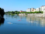 Canoeing along the river Po